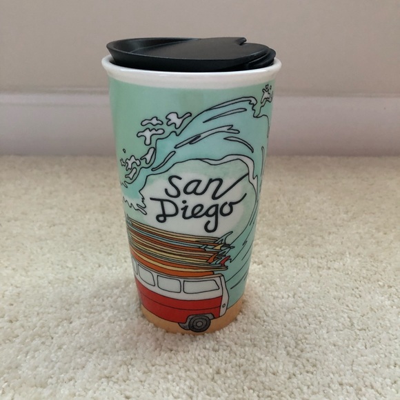 Starbucks Other - Starbucks San Diego Ceramic Tumbler with Lid 12 oz